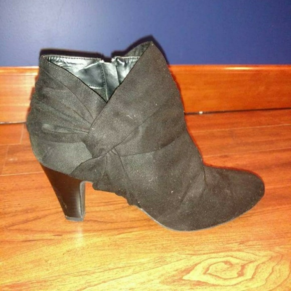 Black Suede Ankle Bootie - Picture 5 of 8